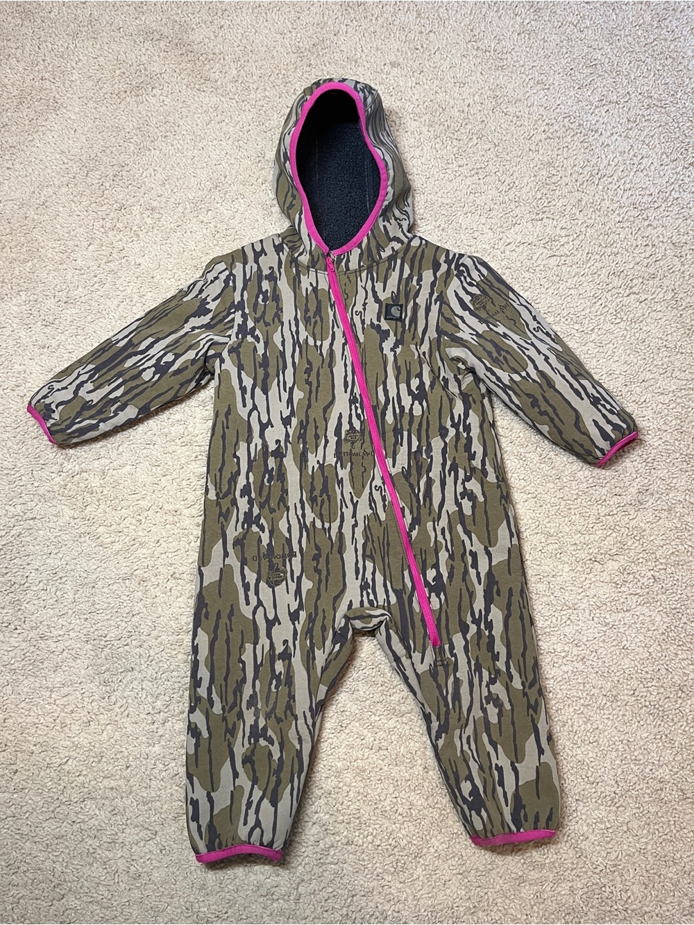 Carthartt Toddler 18M Girl Camo BottomLand Mossy Oak Snowsuit Insulated OX9721-G